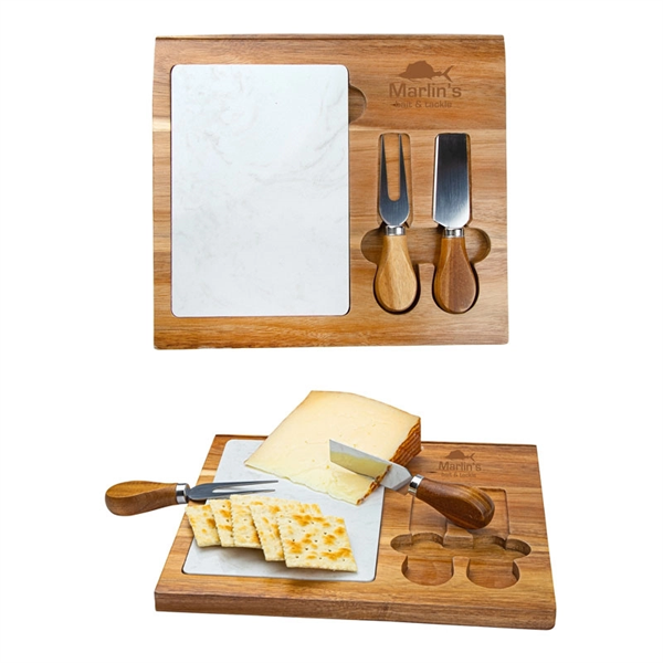 Carson 4-Piece Acacia Wood Cheese Set - Carson 4-Piece Acacia Wood Cheese Set - Image 0 of 1