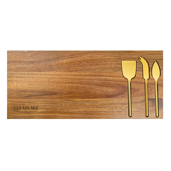 Wright 4-Piece Acacia Wood Serving Set - Wright 4-Piece Acacia Wood Serving Set - Image 1 of 1