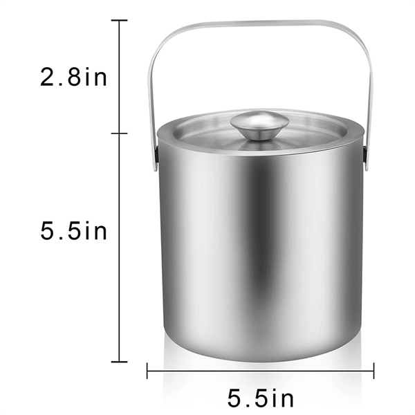 Portable Double Wall Ice Bucket - Portable Double Wall Ice Bucket - Image 1 of 3