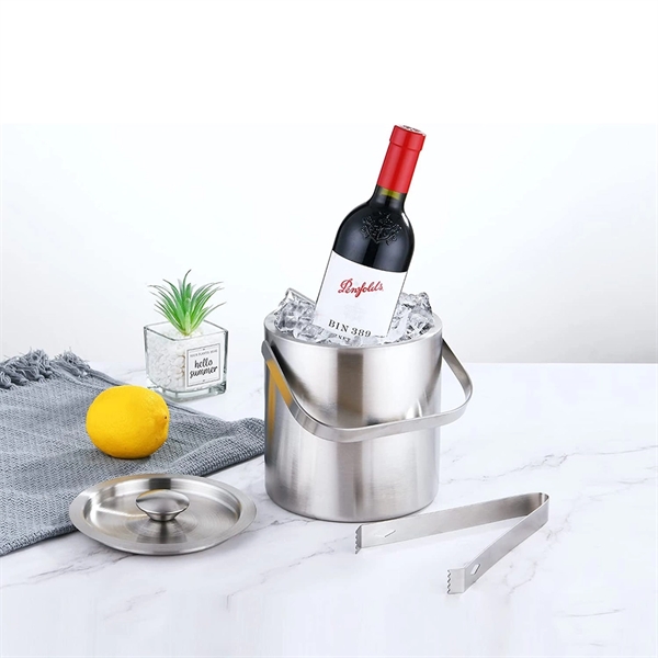 Portable Double Wall Ice Bucket - Portable Double Wall Ice Bucket - Image 2 of 3