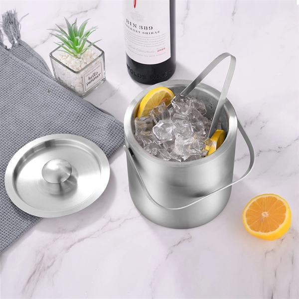 Portable Double Wall Ice Bucket - Portable Double Wall Ice Bucket - Image 3 of 3