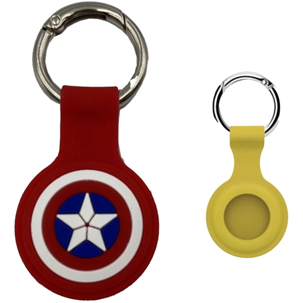 Silicone Air-Tag Holder w/ Keyring Custom Luggage Tag - Silicone Air-Tag Holder w/ Keyring Custom Luggage Tag - Image 0 of 11