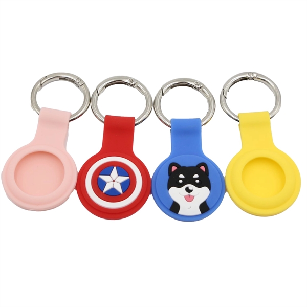 Silicone Air-Tag Holder w/ Keyring Custom Luggage Tag - Silicone Air-Tag Holder w/ Keyring Custom Luggage Tag - Image 8 of 11