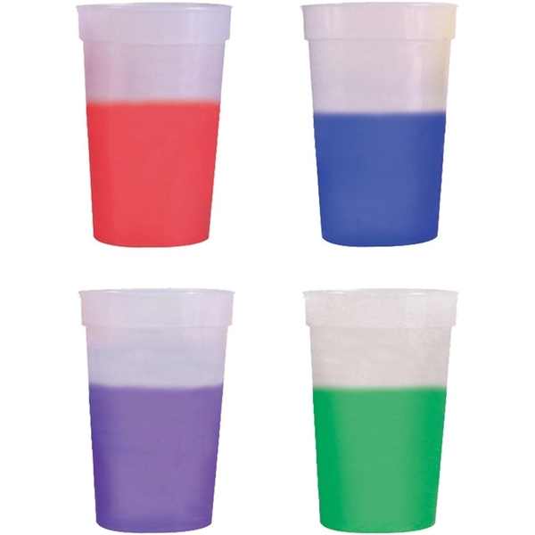 12 oz Reusable PP Plastic Party Stadium Color Changing Cups - 12 oz Reusable PP Plastic Party Stadium Color Changing Cups - Image 0 of 2
