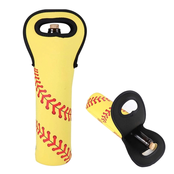 Baseball Wine Bottle Cover - Baseball Wine Bottle Cover - Image 1 of 1