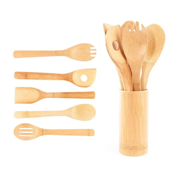 5pcs Bamboo Kitchen Set - 5pcs Bamboo Kitchen Set - Image 1 of 5