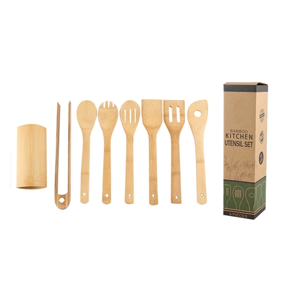 5pcs Bamboo Kitchen Set - 5pcs Bamboo Kitchen Set - Image 3 of 5