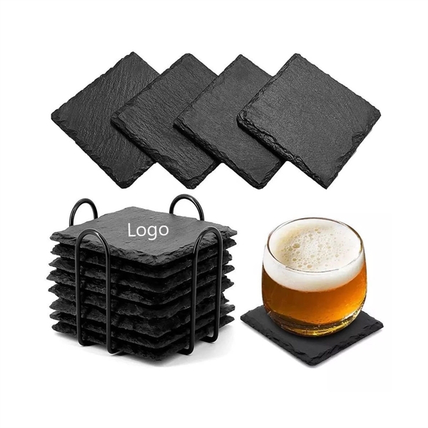 Stone Drink Coaster Holder - Stone Drink Coaster Holder - Image 6 of 6
