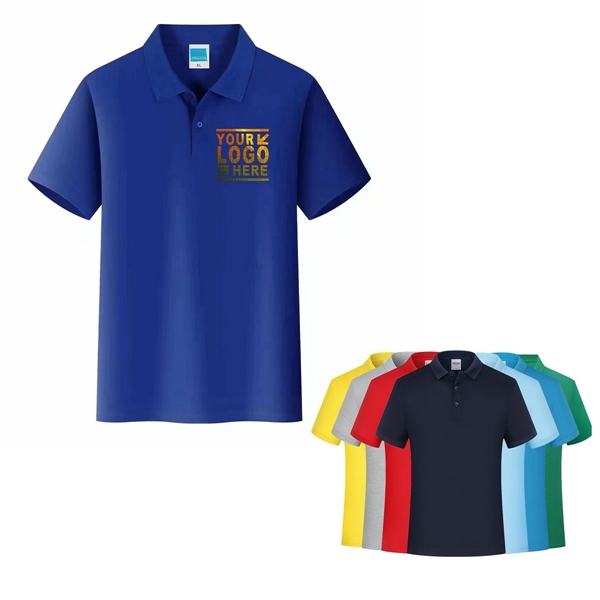 Unisex Short Sleeve Poly-cotton Blend Adult Polo T-Shirt - Unisex Short Sleeve Poly-cotton Blend Adult Polo T-Shirt - Image 0 of 3