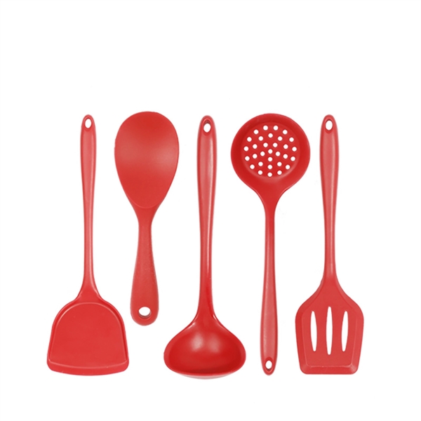 5pcs Silicone Cooking Utensil Set - 5pcs Silicone Cooking Utensil Set - Image 0 of 4