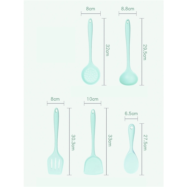 5pcs Silicone Cooking Utensil Set - 5pcs Silicone Cooking Utensil Set - Image 4 of 4