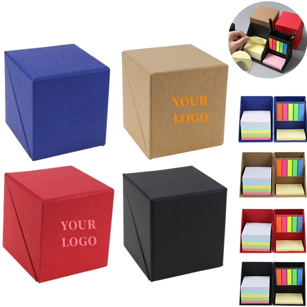 Eco-Friendly Cube Shape Sticky Notes Memo Set - Eco-Friendly Cube Shape Sticky Notes Memo Set - Image 0 of 3