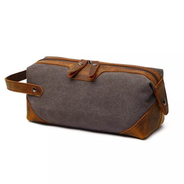 Canvas Travel Toiletry Bag - Canvas Travel Toiletry Bag - Image 3 of 4