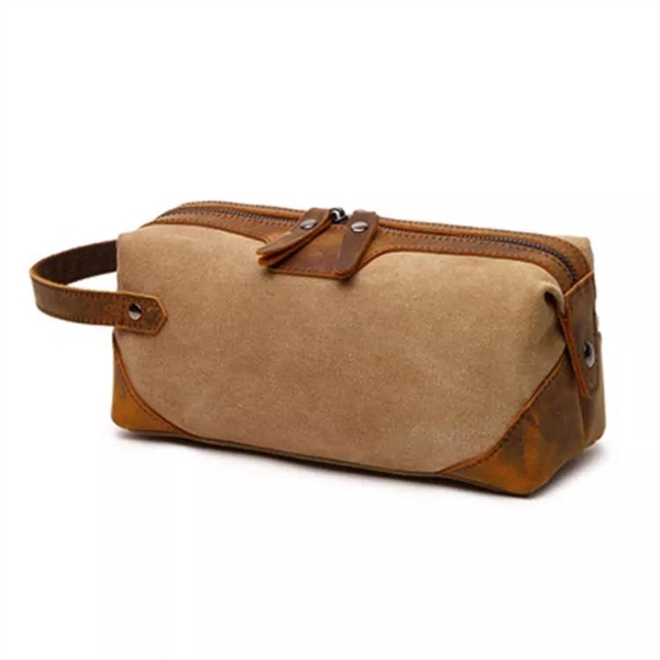 Canvas Travel Toiletry Bag - Canvas Travel Toiletry Bag - Image 4 of 4