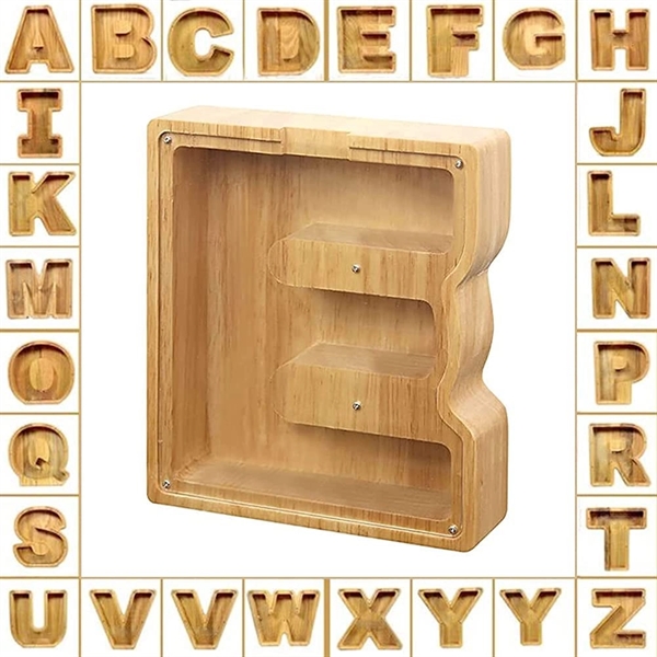 26 Alphabet Wooden Piggy Bank - 26 Alphabet Wooden Piggy Bank - Image 3 of 3