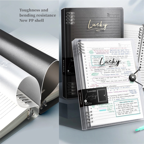 A4 Transparent Loose Leaf Binder Notebook - A4 Transparent Loose Leaf Binder Notebook - Image 2 of 3