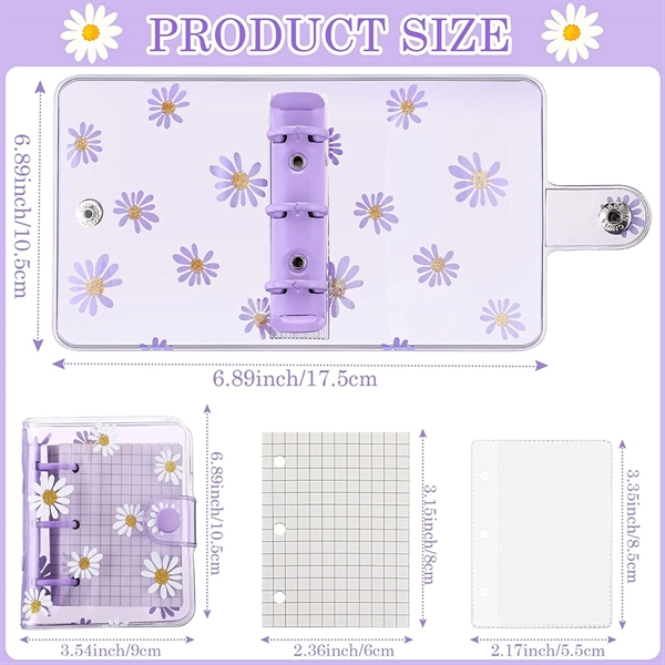 Mini Binder Daisy Pvc Notebook - Mini Binder Daisy Pvc Notebook - Image 4 of 4