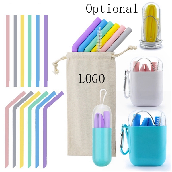 Reusable Silicone Drinking Straw Bpa Free With Box - Reusable Silicone Drinking Straw Bpa Free With Box - Image 1 of 3