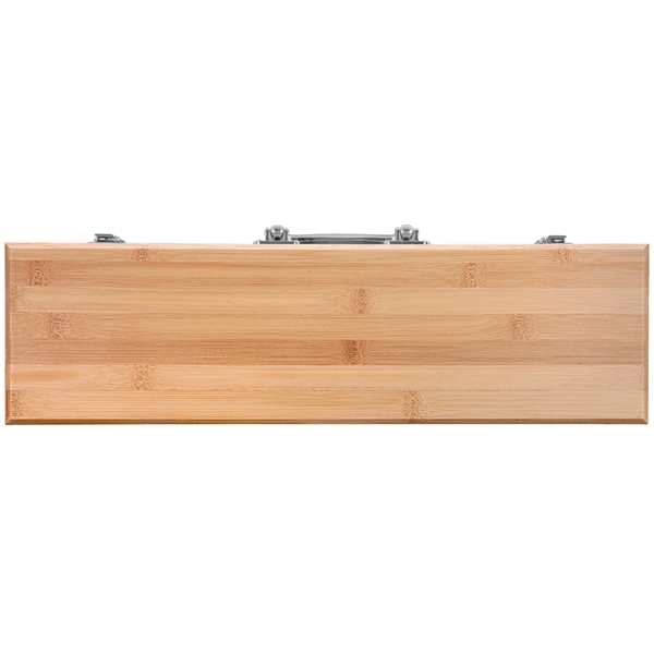 3-Piece BBQ Grill Utensil Set with Bamboo Case - 3-Piece BBQ Grill Utensil Set with Bamboo Case - Image 3 of 7