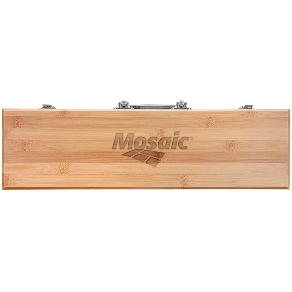 3-Piece BBQ Grill Utensil Set with Bamboo Case - 3-Piece BBQ Grill Utensil Set with Bamboo Case - Image 4 of 7