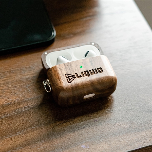 Engraved Walnut Airpods Case - Engraved Walnut Airpods Case - Image 2 of 3