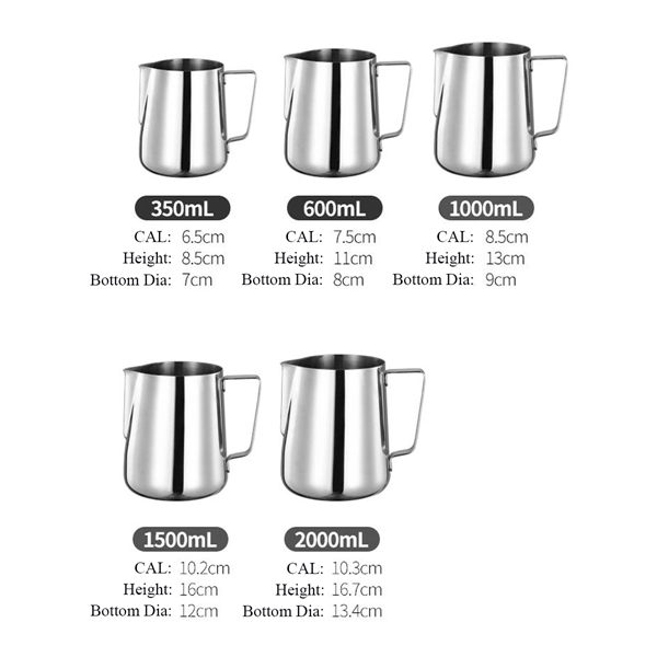 304 Stainless Steel Espresso Milk Frothing Pitcher - 304 Stainless Steel Espresso Milk Frothing Pitcher - Image 2 of 4