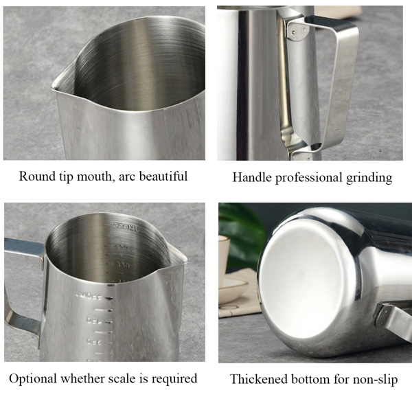 304 Stainless Steel Espresso Milk Frothing Pitcher - 304 Stainless Steel Espresso Milk Frothing Pitcher - Image 3 of 4