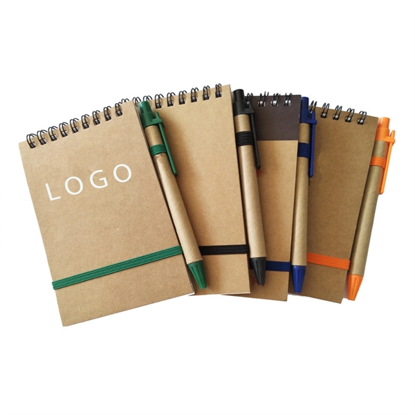 Eco Spiral Notebook w/Pen - Eco Spiral Notebook w/Pen - Image 0 of 1