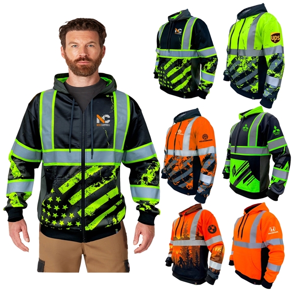 BLACK AMERICAN GRIT SAFETY SWEATSHIRT HOODIE - BLACK AMERICAN GRIT SAFETY SWEATSHIRT HOODIE - Image 0 of 16