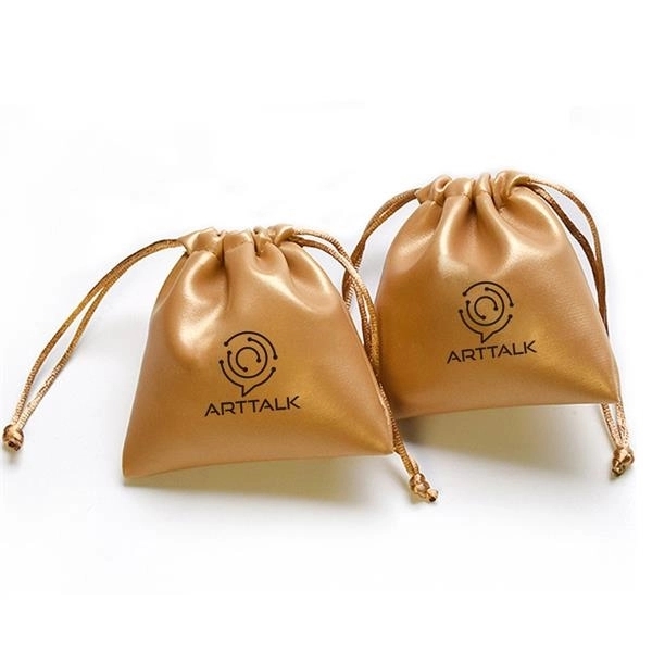 Faux Leather Drawstring Bag - Faux Leather Drawstring Bag - Image 1 of 2