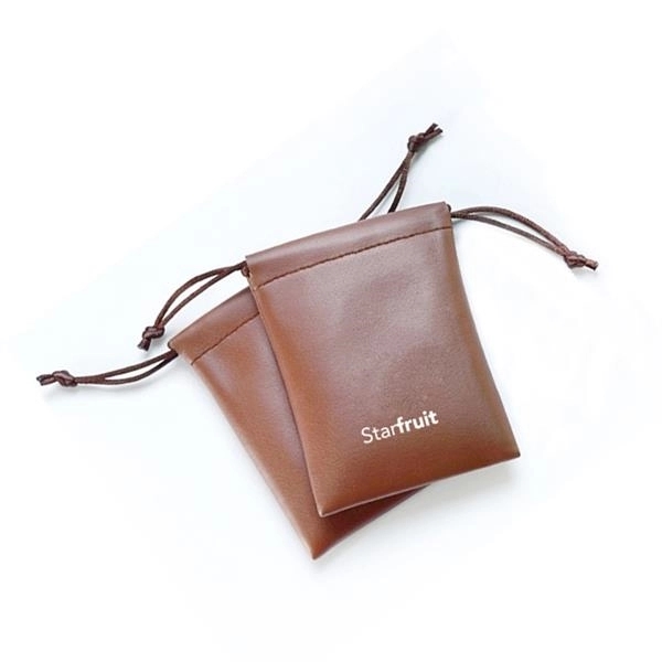 Faux Leather Drawstring Bag - Faux Leather Drawstring Bag - Image 2 of 2