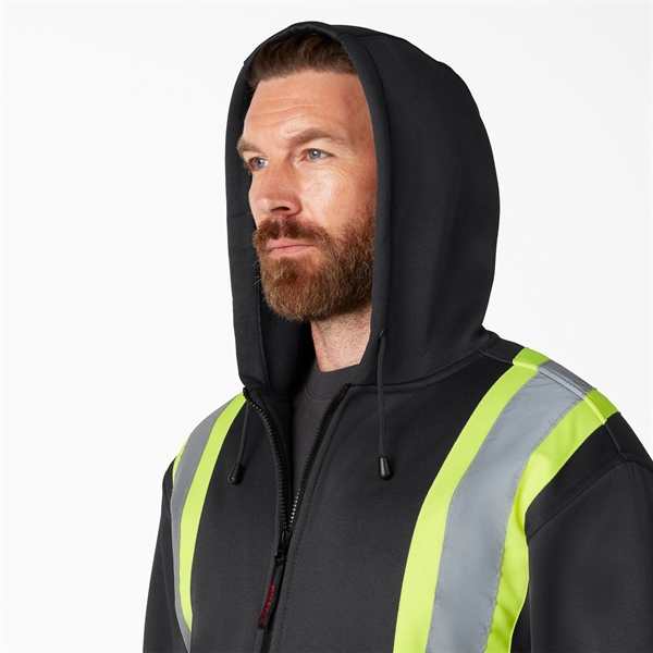 HIGH VISIBLE  SAFETY SWEATSHIRT HOODIE WITH ZIPPER - HIGH VISIBLE  SAFETY SWEATSHIRT HOODIE WITH ZIPPER - Image 7 of 21