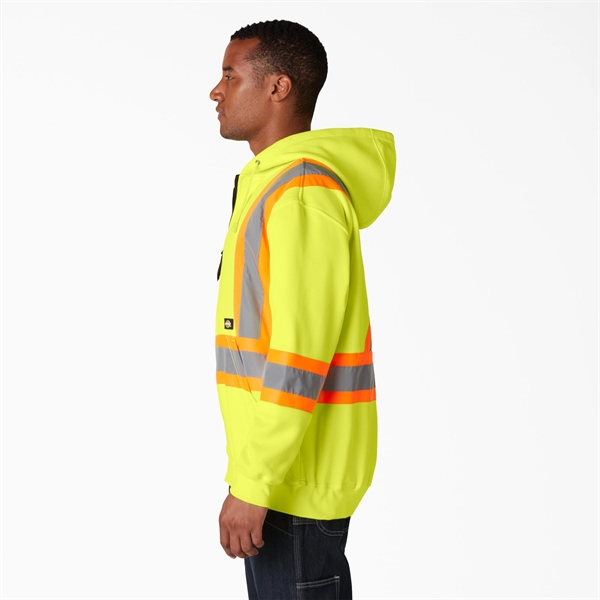 HIGH VISIBLE  SAFETY SWEATSHIRT HOODIE WITH ZIPPER - HIGH VISIBLE  SAFETY SWEATSHIRT HOODIE WITH ZIPPER - Image 20 of 21