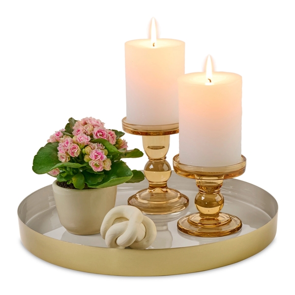 Be Home® Luxe Round Enamel Tray - Be Home® Luxe Round Enamel Tray - Image 1 of 2