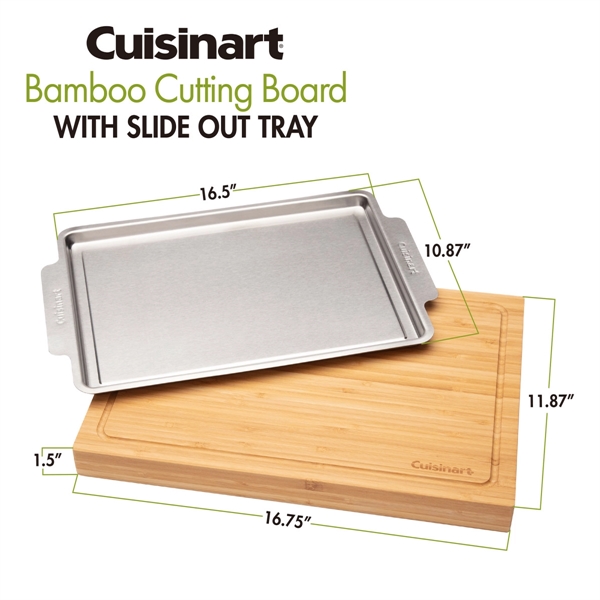 Cuisinart Outdoors® Bamboo Cutting Board With Hidden Tray - Cuisinart Outdoors® Bamboo Cutting Board With Hidden Tray - Image 6 of 8