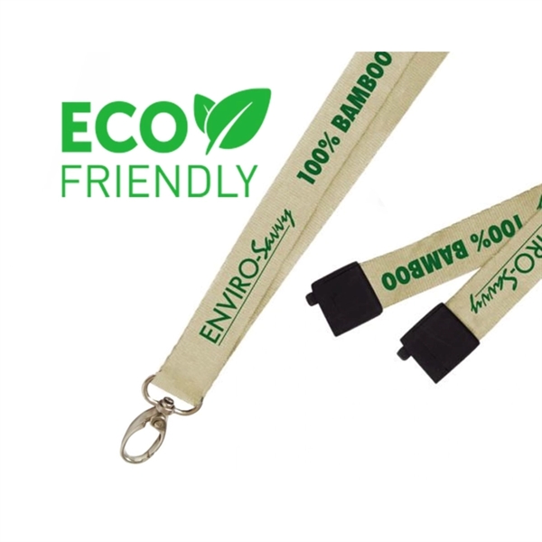 Eco-friendly Bamboo Biodegradable Lanyard w Safety Breakaway - Eco-friendly Bamboo Biodegradable Lanyard w Safety Breakaway - Image 0 of 12