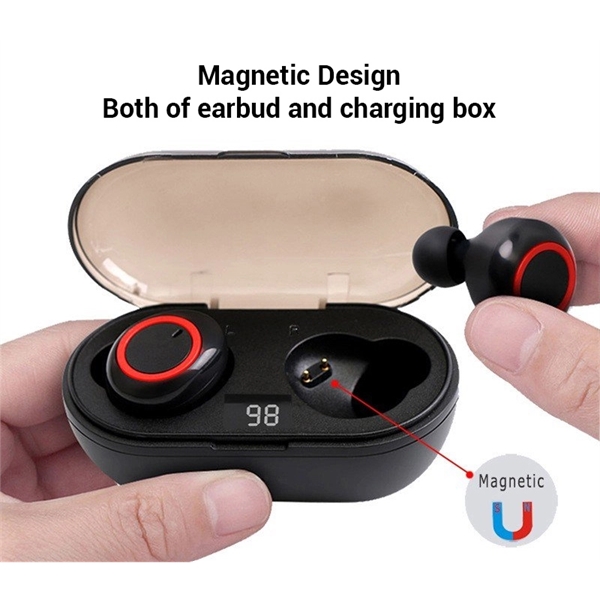 Wireless Bluetooth 5.0 IPX4 TWS Earbuds - Wireless Bluetooth 5.0 IPX4 TWS Earbuds - Image 4 of 6