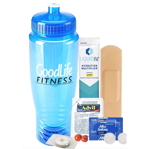 Hangover Kit with Water Bottle - Hangover Kit with Water Bottle - Image 1 of 6