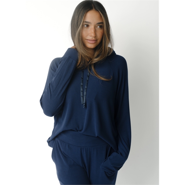 Women's Rib-Knit Bamboo Hoodie - Women's Rib-Knit Bamboo Hoodie - Image 2 of 3