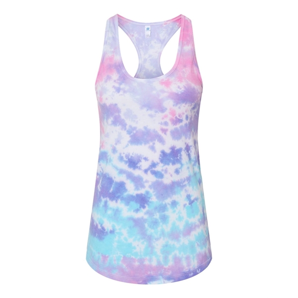 Colortone Women's Tie-Dyed Racerback Tank Top - Colortone Women's Tie-Dyed Racerback Tank Top - Image 1 of 12