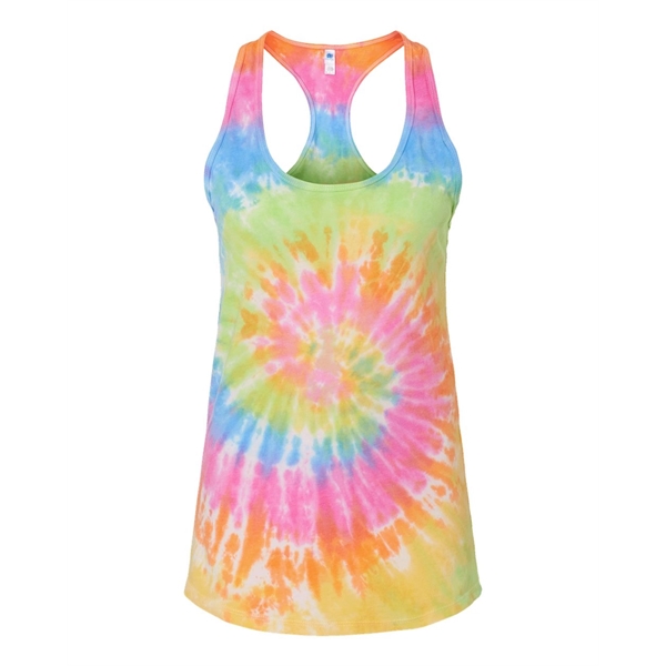 Colortone Women's Tie-Dyed Racerback Tank Top - Colortone Women's Tie-Dyed Racerback Tank Top - Image 5 of 12