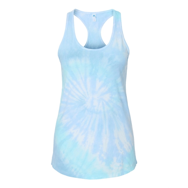 Colortone Women's Tie-Dyed Racerback Tank Top - Colortone Women's Tie-Dyed Racerback Tank Top - Image 7 of 12
