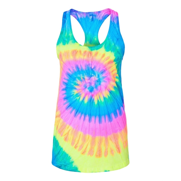 Colortone Women's Tie-Dyed Racerback Tank Top - Colortone Women's Tie-Dyed Racerback Tank Top - Image 9 of 12