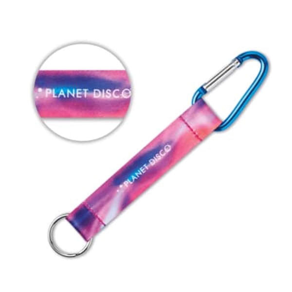 3/4" Dye Sublimation Carabiner Pocket Lanyards w/ Keyring - 3/4" Dye Sublimation Carabiner Pocket Lanyards w/ Keyring - Image 1 of 2