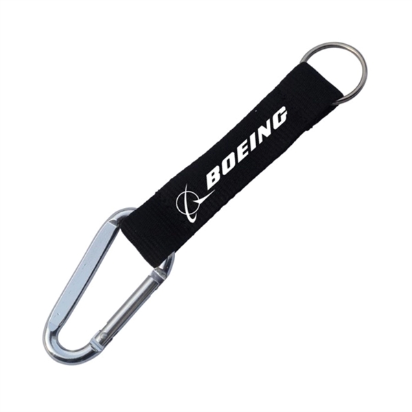 3/4" Carabiner Keychain Pocket Lanyards w/ Keyring - 3/4" Carabiner Keychain Pocket Lanyards w/ Keyring - Image 1 of 2