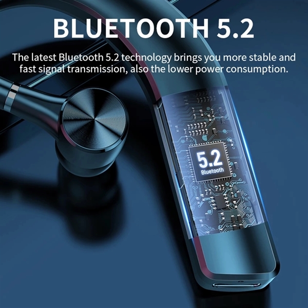 Unilateral ear-hanging BT headphone w/ Digital display - Unilateral ear-hanging BT headphone w/ Digital display - Image 4 of 7
