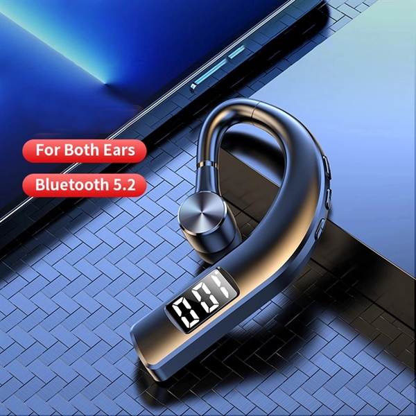 Unilateral ear-hanging BT headphone w/ Digital display - Unilateral ear-hanging BT headphone w/ Digital display - Image 6 of 7