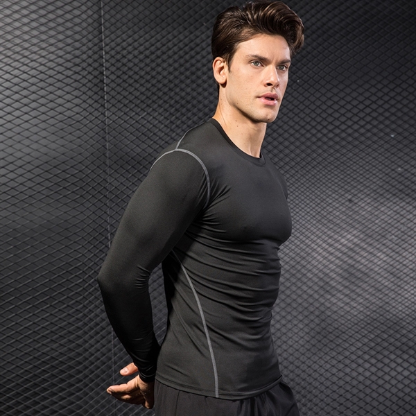 Men Athletic Quick Dry Long Sleeves - Men Athletic Quick Dry Long Sleeves - Image 1 of 4