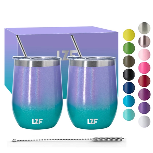 Stainless Steel Wine Tumblers 2 Pack 12 Oz - Stainless Steel Wine Tumblers 2 Pack 12 Oz - Image 0 of 1