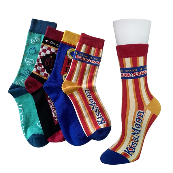 One Size Fits all Cotton Crew Socks - One Size Fits all Cotton Crew Socks - Image 0 of 2